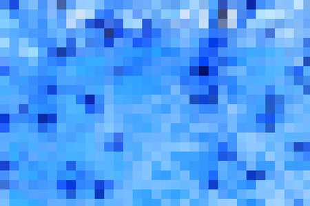 Square mosaic multicolored background in blue tones.の写真素材
