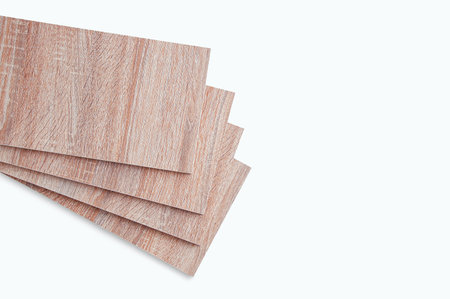 Four furniture detail a wooden board in sonoma oak color on a white background.