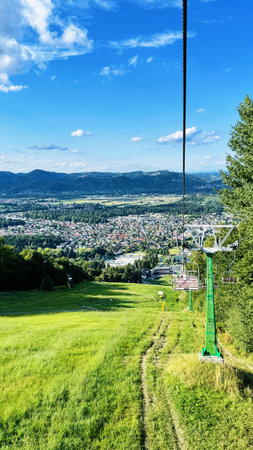 Cable car Pohorje Maribor Sloveniaの写真素材
