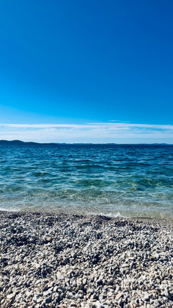 Beach landscape of Croatia. Zadar.の写真素材