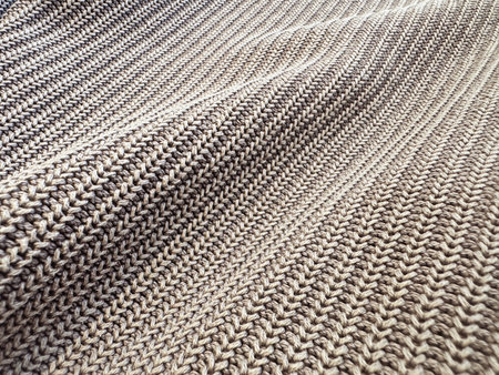 Close-up macro of gray sweater fabric fibersの写真素材