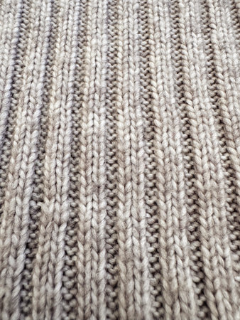 Close-up macro of gray sweater fabric fibersの写真素材