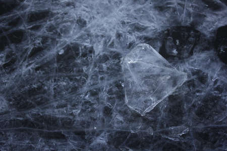 Ice on the river. Ice texture. Ice background. Ice texture. Ice background.の写真素材