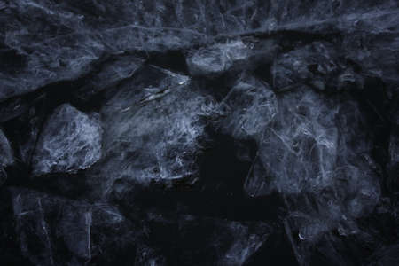 Ice on black background. Texture of ice. Ice texture. Ice texture.の写真素材