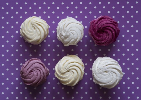 colored zephyr on a purple backgroundの写真素材