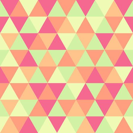 Abstract geometric triangle seamless pattern, green and pink colorsのイラスト素材