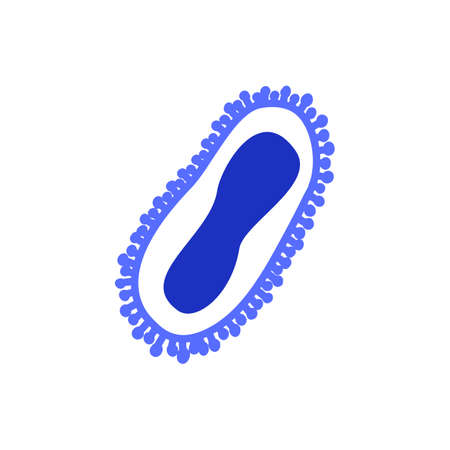 Monkeypox virus bacteria cell, awareness and alert against disease spread, vectorのイラスト素材