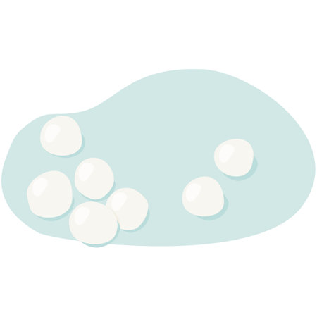 Set of snowballs, winter holidays design template element, vectorのイラスト素材
