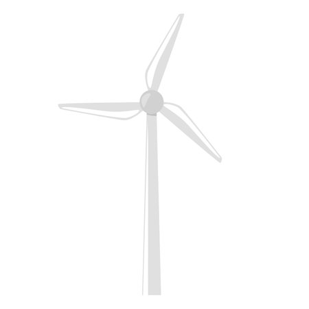 Wind turbine, alternative renewable power generation, green energy and sustainability concept vectorのイラスト素材