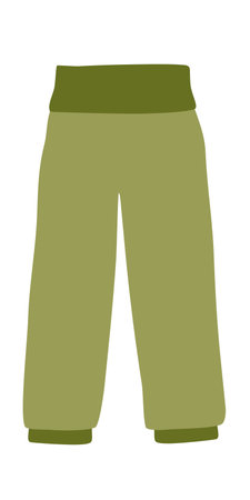 Warm winter feather pants for snowboarding or skiing, vectorのイラスト素材