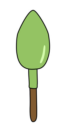 Small garden trowel or shovel tool, springtime gardening equipment, vectorのイラスト素材