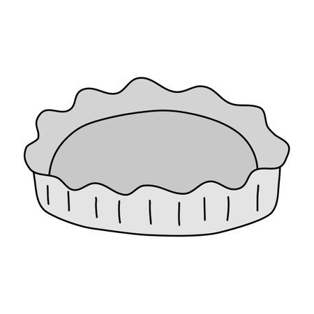 Metal or glass round baking form for cake or pie, cooking or baking kitchen design element, vectorのイラスト素材