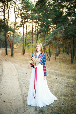 Cute Bride in American styleの写真素材