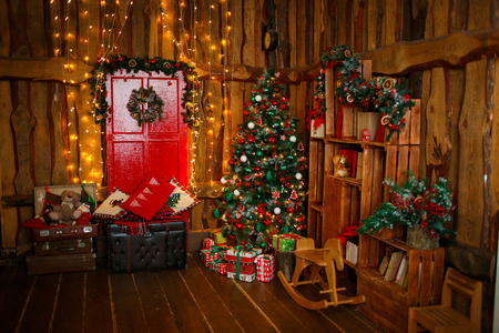 New Years decorations and giftsの写真素材