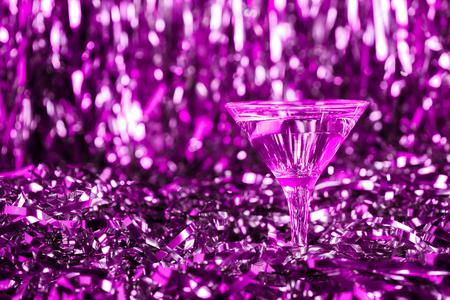 Glass of champagne for the new year and christmasの写真素材