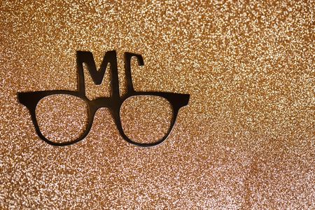 photo booth props for wedding. funny paper glassesの写真素材