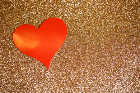 Valentine's day concept. fake paper red heart for a party.の写真素材