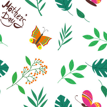 Vector seamless pattern for Mother is Day.のイラスト素材