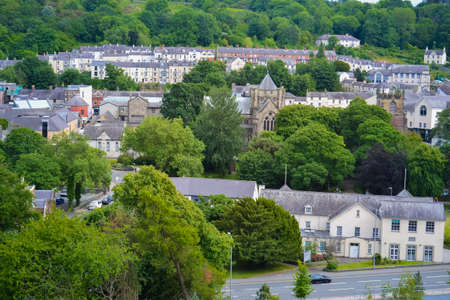 Bangor city view from the hillの写真素材