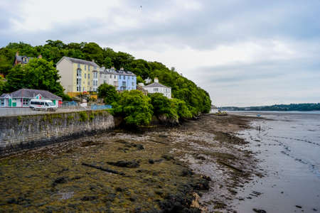 Bangor, UK, 22.06.2021: View from Garth Pier in Bangor, Wales at low tideのeditorial素材