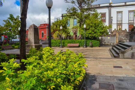 Las Palmas, Spain, 190921021: The Church of San Juan Bautista or Arucas Church, is a catholic temple located on the old town of Arucas, in Gran Canaria, Canary Islandsのeditorial素材