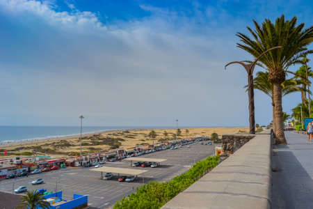 The Maspalomas Dunes are sand dunes located on the south coast of the island of Gran Canariaのeditorial素材