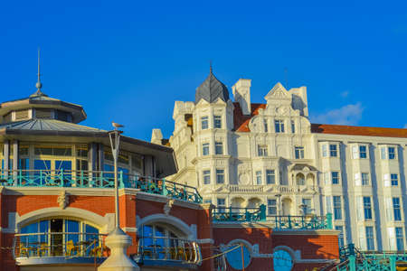 UK, Brighton, 01.10.2021: Shelter Hall - new build place with numbers of different restaurants on the beachのeditorial素材