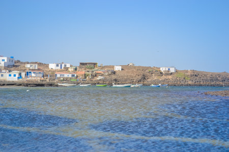 Majanicho village with a small bay and a view of houses