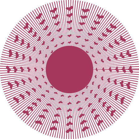 Vector halftone heart in a circleのイラスト素材