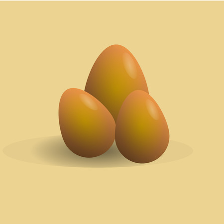 Golden egg. Vector illustrationのイラスト素材