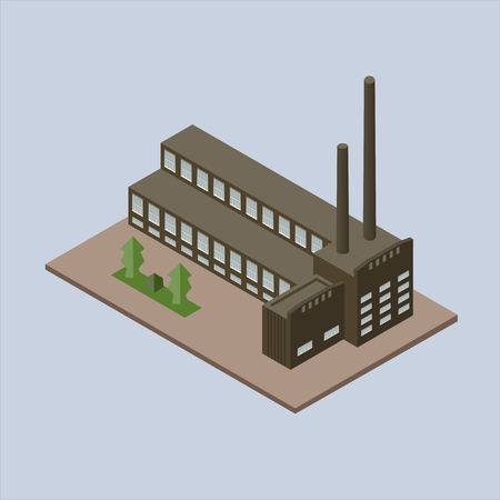 vector illustration of the plant. isometric vector illustrationのイラスト素材