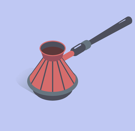 Vector illustration with 3D coffee . Coffee maker in isometric flat styleのイラスト素材