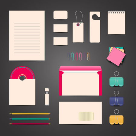 Template and mock up of corporate identity elements.のイラスト素材