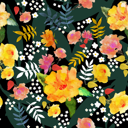 Abstract seamless watercolor hand painted background. のイラスト素材
