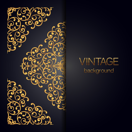 Elegant background with lace ornament and place for text. Vector illustration.のイラスト素材