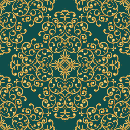 Elegant seamless background in Victorian style. Vector illustration.のイラスト素材