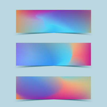 Fluid colorful banners set. Vector template design.のイラスト素材