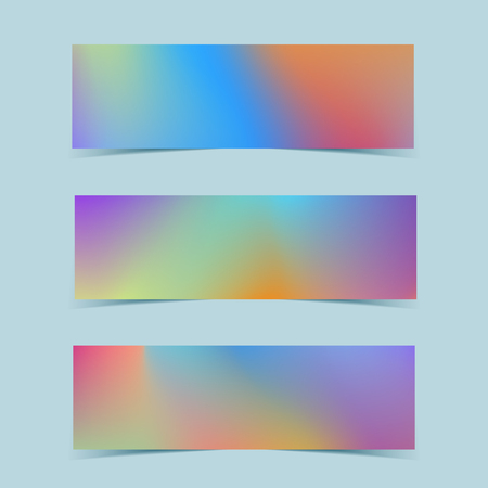 Fluid colorful banners set. Vector template design.のイラスト素材