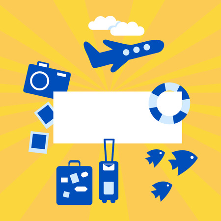 Summer design background, place for your text, vector illustrationのイラスト素材