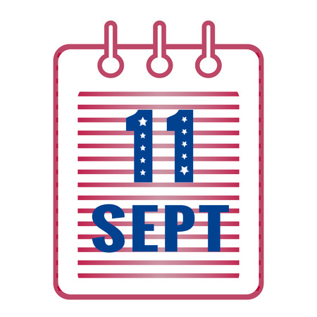September 11 st calendar colored icon. Patriot Day. Vector illustrationのイラスト素材
