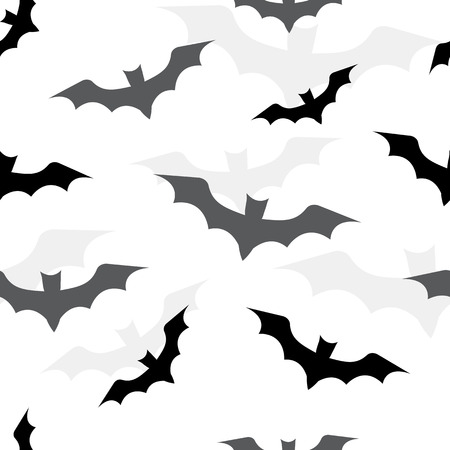 Seamless pattern with bats for Halloween. Vector illustrationのイラスト素材