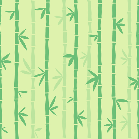 Green seamless bamboo pattern. Vector illustrationのイラスト素材