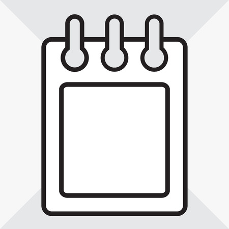 Calendar icon. Outline design. Vector illustrationのイラスト素材