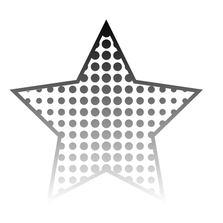 Figure of a star with black dots Vector illustrationのイラスト素材