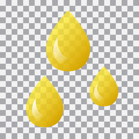 Drops of oil icon on transparent background. Vector illustrationのイラスト素材