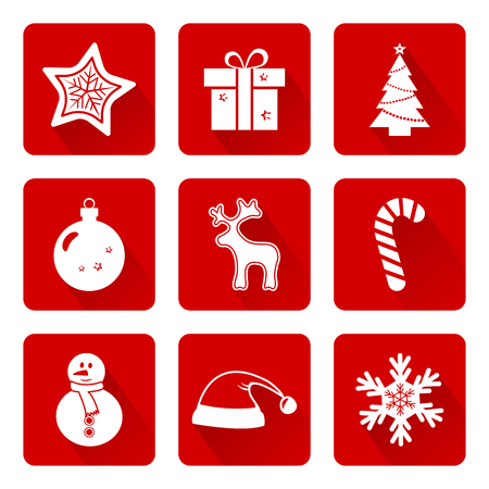 Christmas icon set. Vector illustrationのイラスト素材
