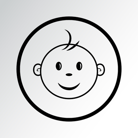 Baby icon. Vector illustrationのイラスト素材