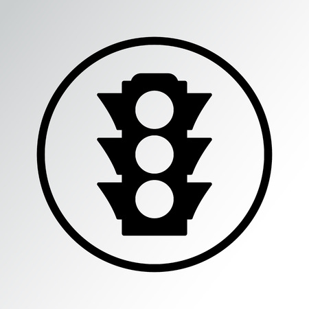 Traffic light icon. Vector illustrationのイラスト素材
