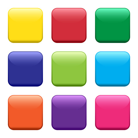Colorful squared buttons. Vector illustrationのイラスト素材