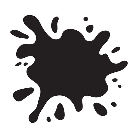 Black splash isolated on white background. Vector illustrationのイラスト素材